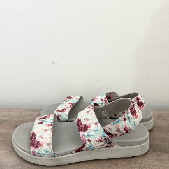 KEEN Women's Elle Backstrap platform open toe Wedge Sandal - Andorra/Tie Dye- 11 - Picture 4 of 6